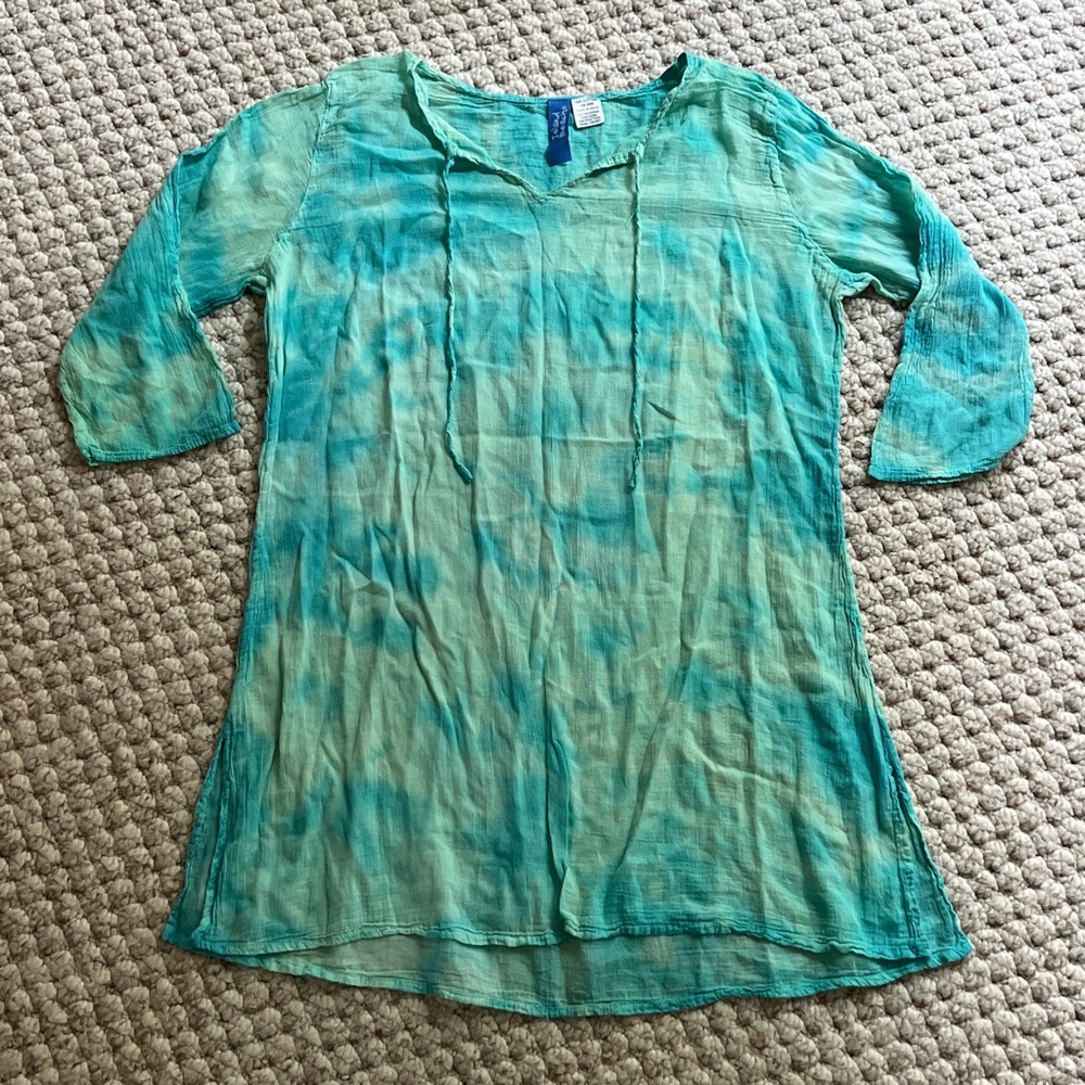 Teal Tie-Dye Women's Cover-Up